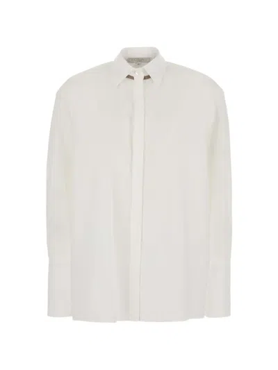 Antonelli Chain-embellished Long-sleeve Shirt In White