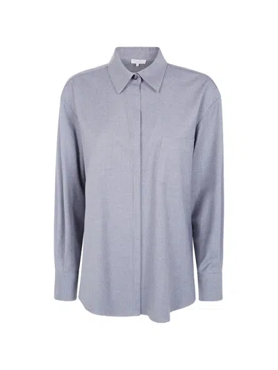 Antonelli Chest-pocket Wool Shirt In Grey