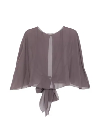 Antonelli Christian Tie-knot Cape In Gray