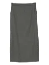 Antonelli Classic Knee-length Gray Skirt With Subtle Details In Gray