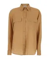 Antonelli 'clio' Beige Shirt With Classic Collar