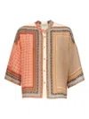 Antonelli Orange Cloe Shirt In Multi