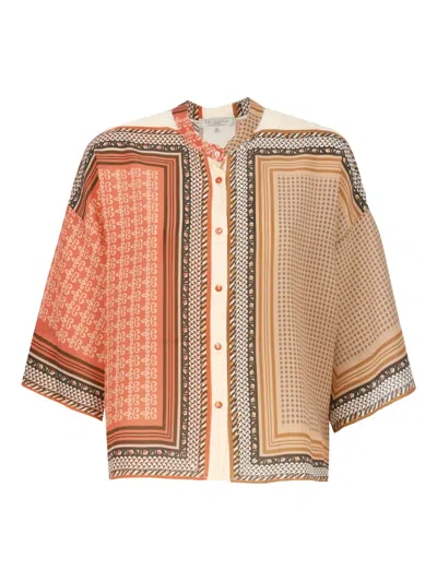 Antonelli Cloe Patterned Short-sleeve Shirt In Multi