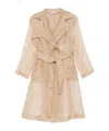 Antonelli Collar-buttoned Belted Trench Coat In Gold