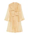 Antonelli Collar-buttoned Belted Trench Coat In Gold