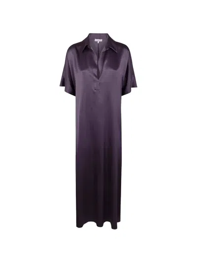 Antonelli Collared Shift Dress In Purple
