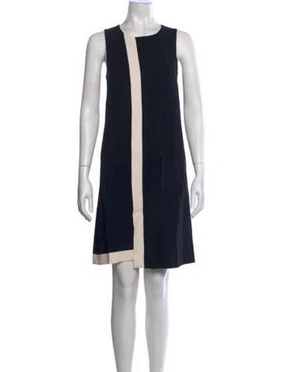 Pre-owned Antonelli Colorblock Pattern Knee-length Dress In Black