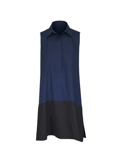 Antonelli Colour Block Dress In Blue