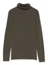 Antonelli Condor Roll-neck Long-sleeve Top In Brown