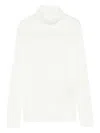 Antonelli Condor Roll-neck Long-sleeve Top In White