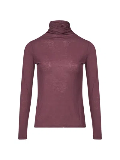 Antonelli Condor Roll-neck Long-sleeve T-shirt In Purple