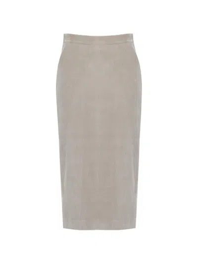 Antonelli Corduroy Skirt In Gray