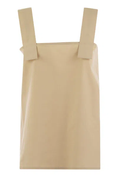 Antonelli Cotton Flared Top In Beige