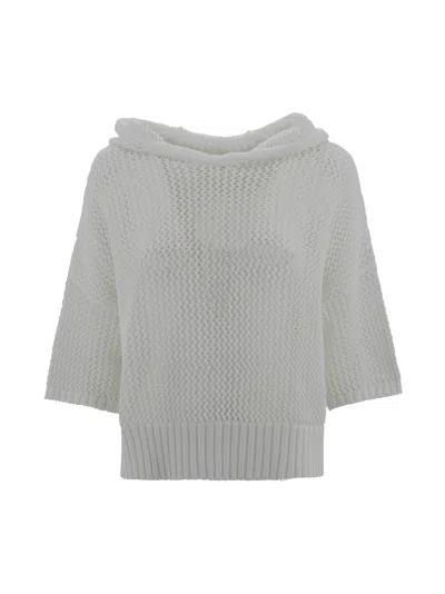 Antonelli Cotton Lace Knit In Gray