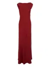Antonelli Cowl-neck Maxi Dress In Burgundy