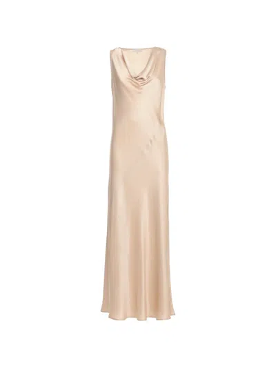 Antonelli Cowl-neck Sleeveless Maxi Dress In Neutral