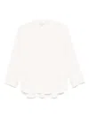 Antonelli V-neck Long Sleeve Shirt In White