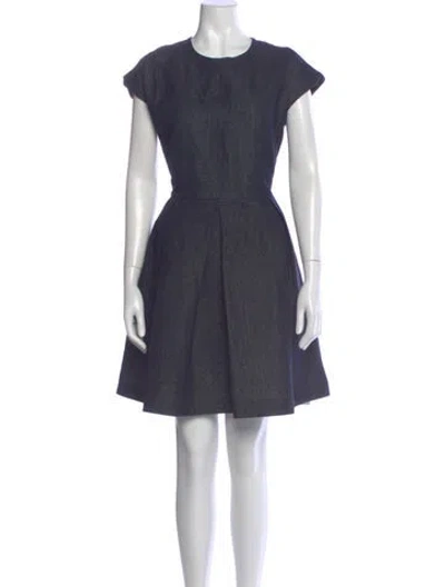 Pre-owned Antonelli Crew Neck Knee-length Dress In Blue