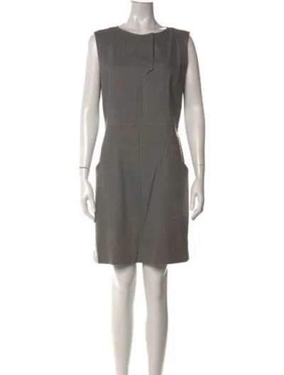 Pre-owned Antonelli Crew Neck Knee-length Dress In Grey