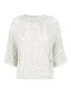 Antonelli Crew-neck Knitted Top In Grey