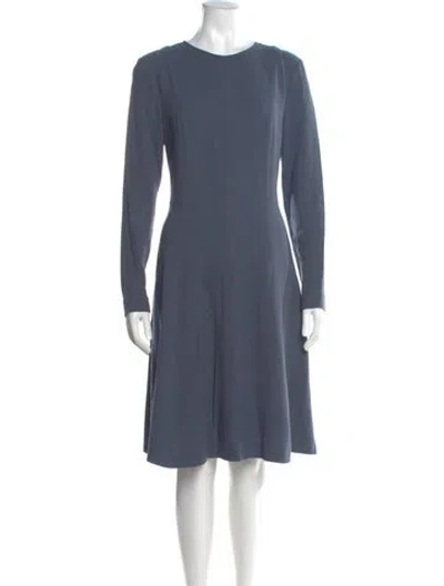 Pre-owned Antonelli Crew Neck Midi Length Dress In Blue
