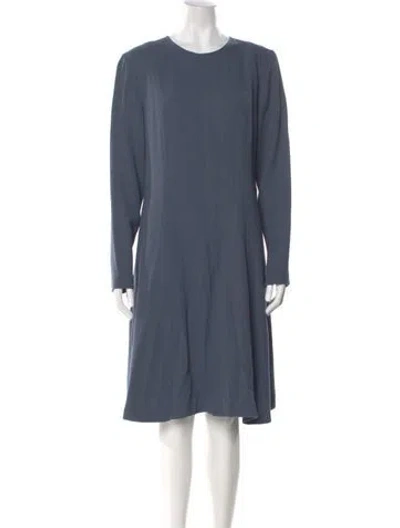 Pre-owned Antonelli Crew Neck Midi Length Dress W/ Tags In Blue