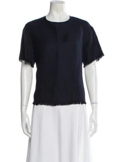 Pre-owned Antonelli Crew Neck Short Sleeve Top In Blue