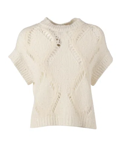 ANTONELLI CREW NECK SHORT-SLEEVED SWEATER