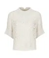 Antonelli Crew-neck Knitted Top In White