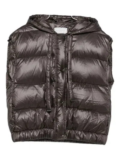 ANTONELLI CROPPED PUFFER JACKET WITH QUILTED DESIGN AND ADJUSTABLE HOOD