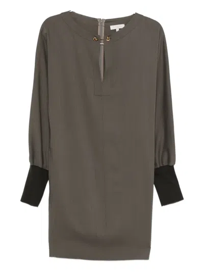 Antonelli Cuff-detailing Mini Dress In Gray