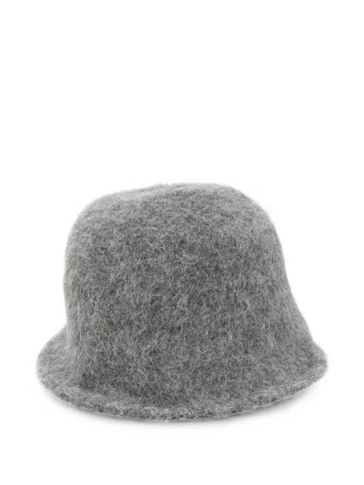 Antonelli Dalmazia Alpaca-wool Bucket Hat In Gray