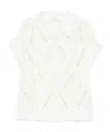 Antonelli Diamond Pattern Knitted Sweater In White