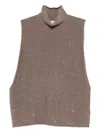 Antonelli Domiziano Embellished Top In Brown