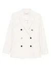 Antonelli Double-breasted Blazer In White