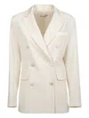 Antonelli Double-breasted Button Blazer In Neutral