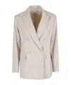 Antonelli Double-breasted Long-sleeved Blazer In Gray