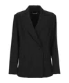 Antonelli Double-breasted Suit Jacket In Black