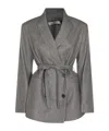 Antonelli Belted Double-breasted Jacket In Gray