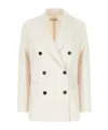 Antonelli Double-breasted Suit Jacket In White