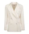 Antonelli Double-breasted Button Blazer In White