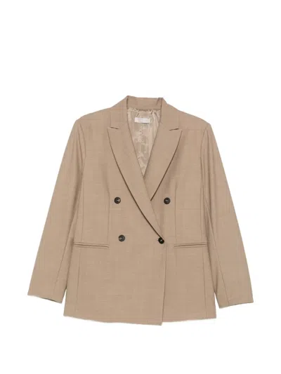 Antonelli Double-breasted Long-sleeve Blazer In Neutral