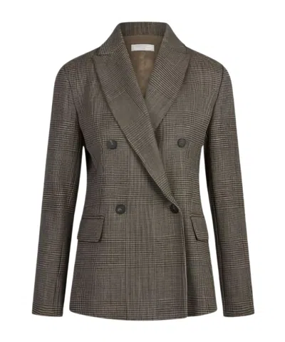 Antonelli Double-breasted Brown Check Blazer