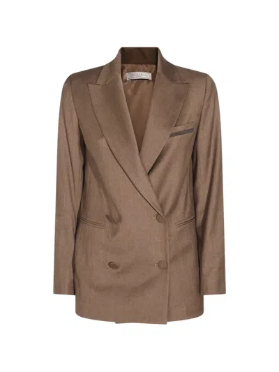 Antonelli Double-breasted Peak-lapels Blazer In Multi