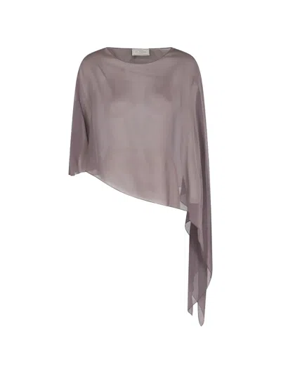 Antonelli Draped Blouse In Purple