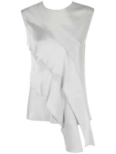 Antonelli Draped-detail Blouse In 银色