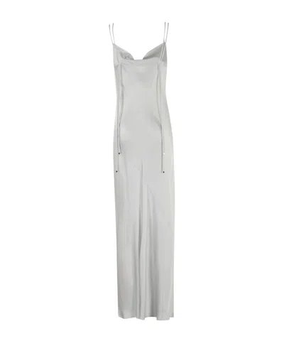 Antonelli Draped Detail Dress In Gray