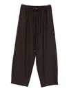 Antonelli Drawstring Cropped Trousers In Brown