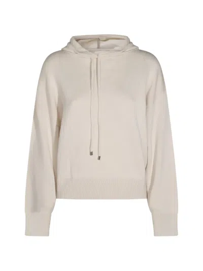 Antonelli Firenze Ribbed Hem Hooded Sweater In Neutral