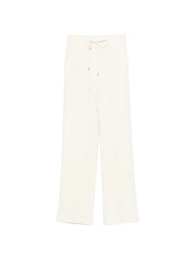Antonelli Drawstring Straight Trousers In Neutral